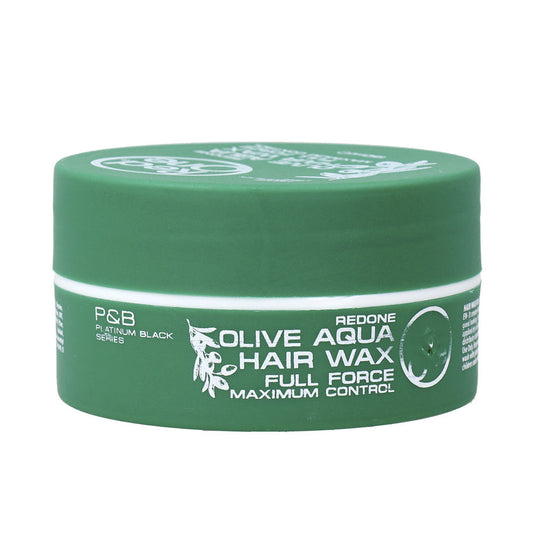 Red One Full Force Aqua Hair Wax Maximum Olive Control – Waterbasis haarwax met maximale hold en glanzende afwerking, verrijkt met olijfolie.