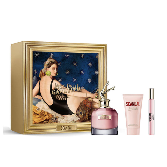 Jean Paul Gaultier Scandal Case – Luxe parfumset met Eau de Parfum, bodylotion en travel-size parfum.