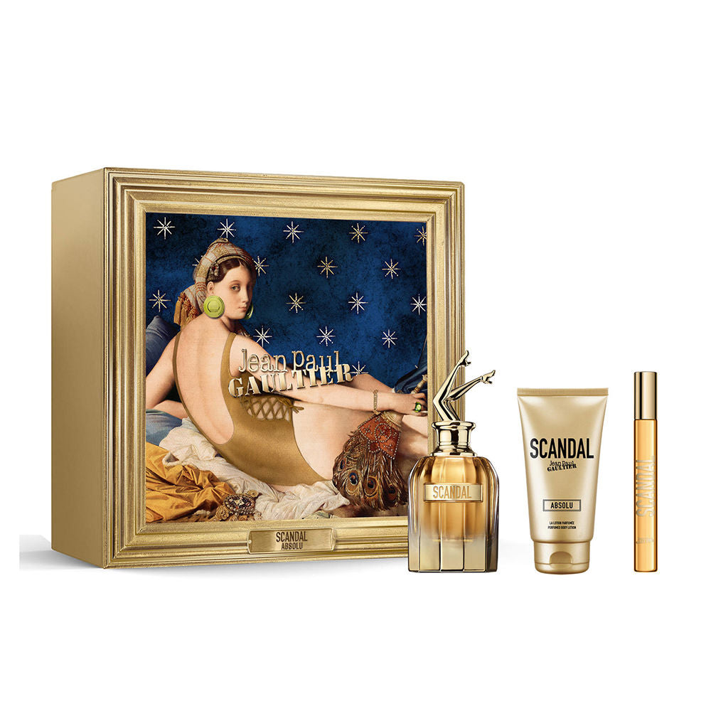 Jean Paul Gaultier Scandal Absolu For Her Case – Luxe geurset met Eau de Parfum, bodylotion en travel-size parfum.