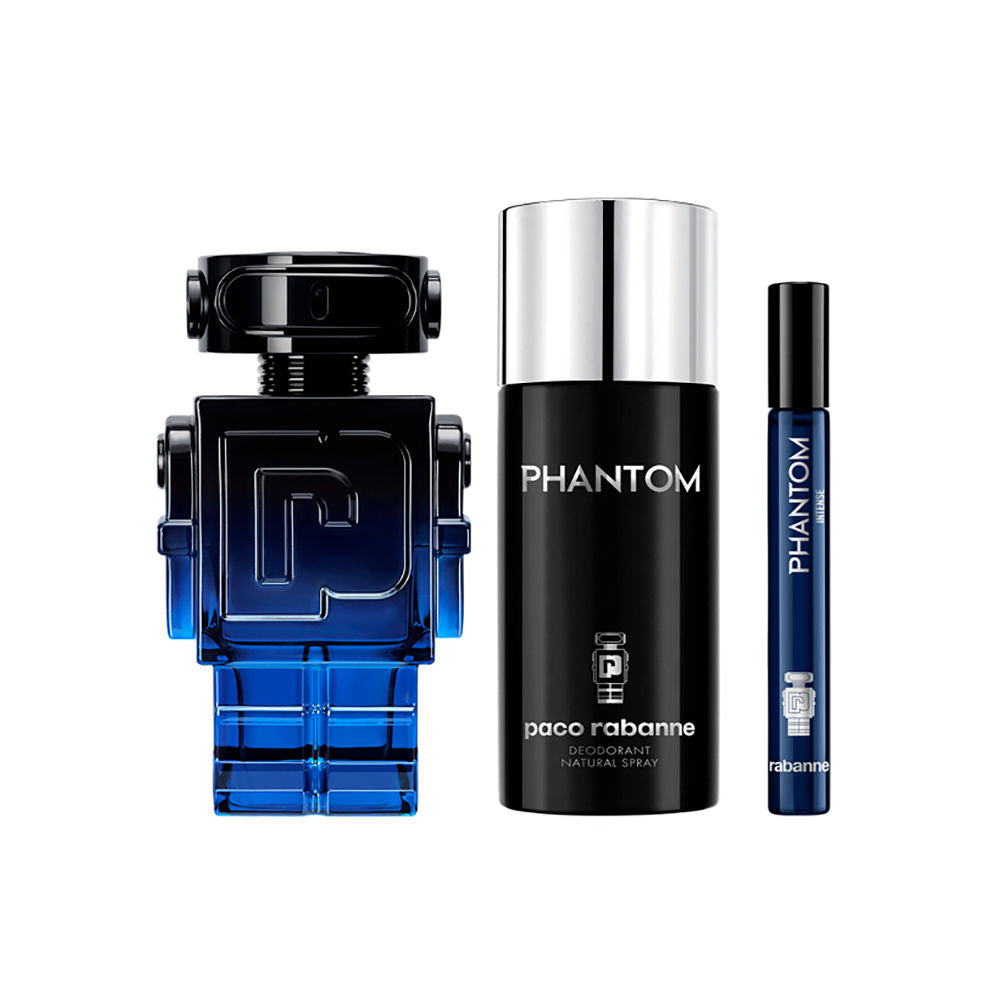 Rabanne Phantom Intense Case – Luxe geurset met Eau de Parfum, bodylotion en travel-size parfum.

