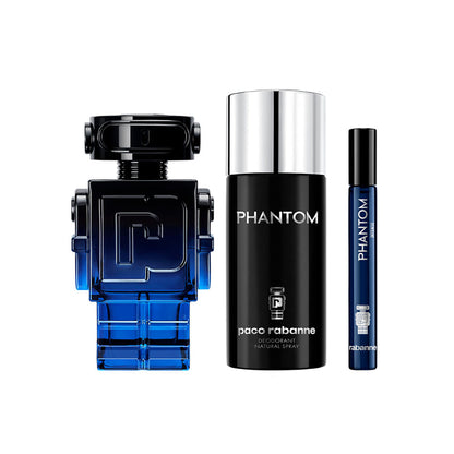 Rabanne Phantom Intense Case – Luxe geurset met Eau de Parfum, bodylotion en travel-size parfum.

