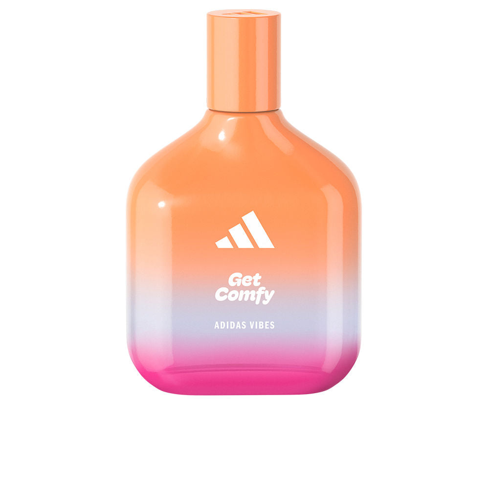 Adidas Get Comfy Eau de Parfum flacon - zachte en elegante damesgeur met bloemige en houtachtige accenten.