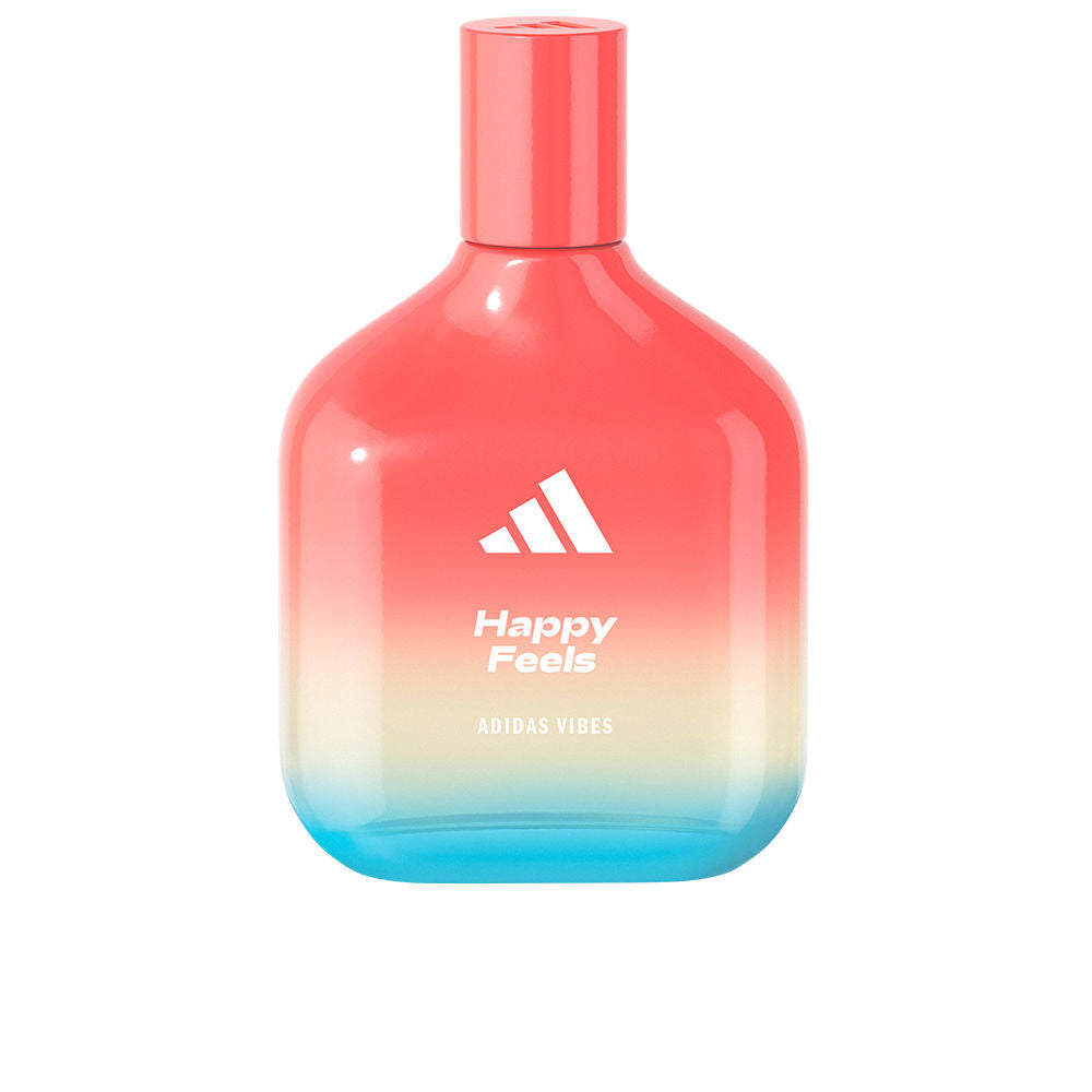 Adidas Happy Feels Eau de Parfum flacon - vrolijke en frisse damesgeur met fruitige en bloemige accenten.