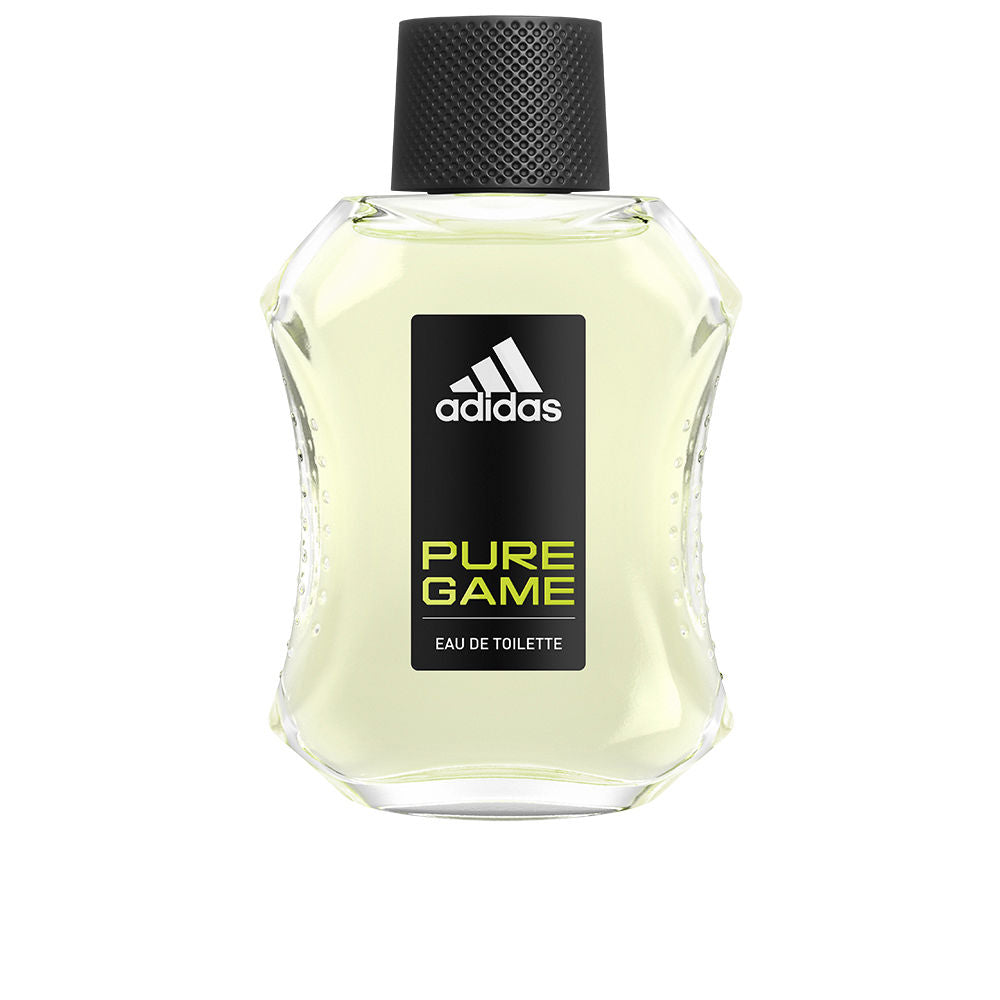 Adidas Pure Game Eau de Toilette flacon - sportieve en krachtige herenparfum met frisse en houtachtige accenten.