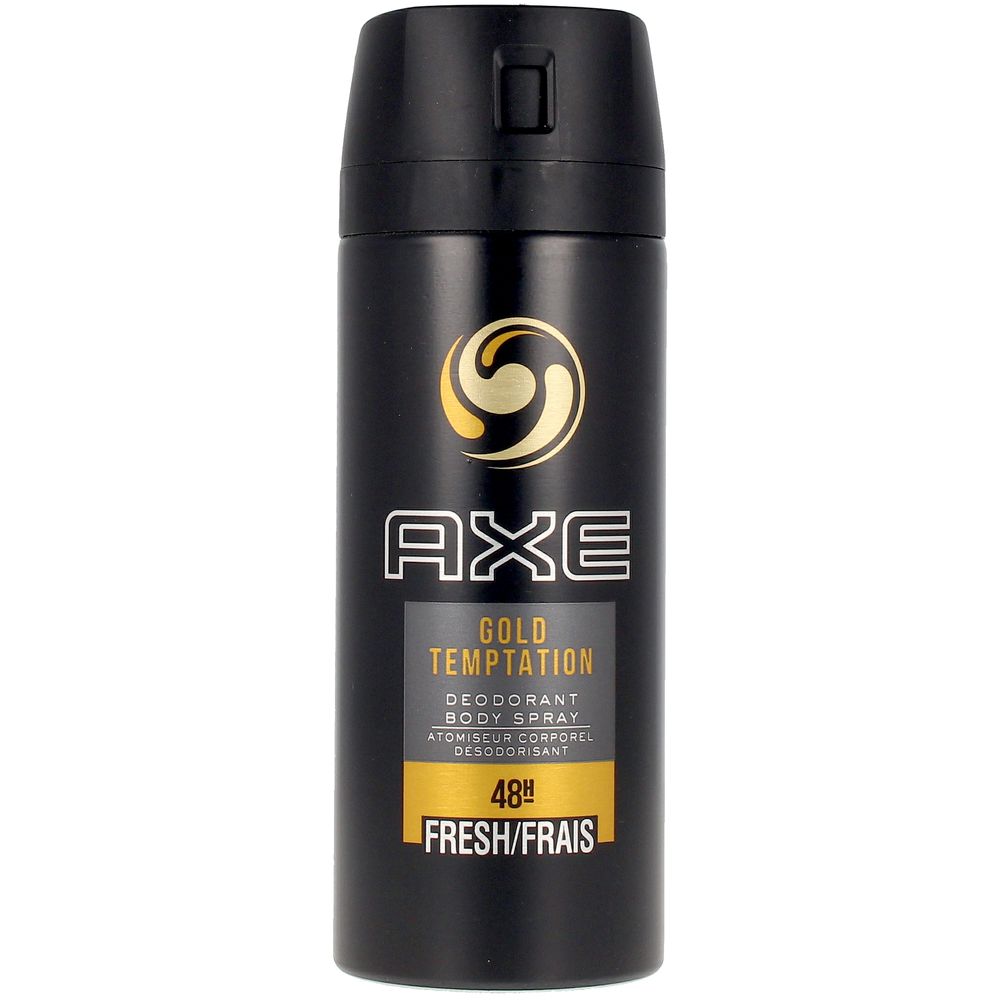 AXE Gold Temptation Deodorant Spray – Langdurige frisheid met de luxe geur van kruiden, amber en chocolade.