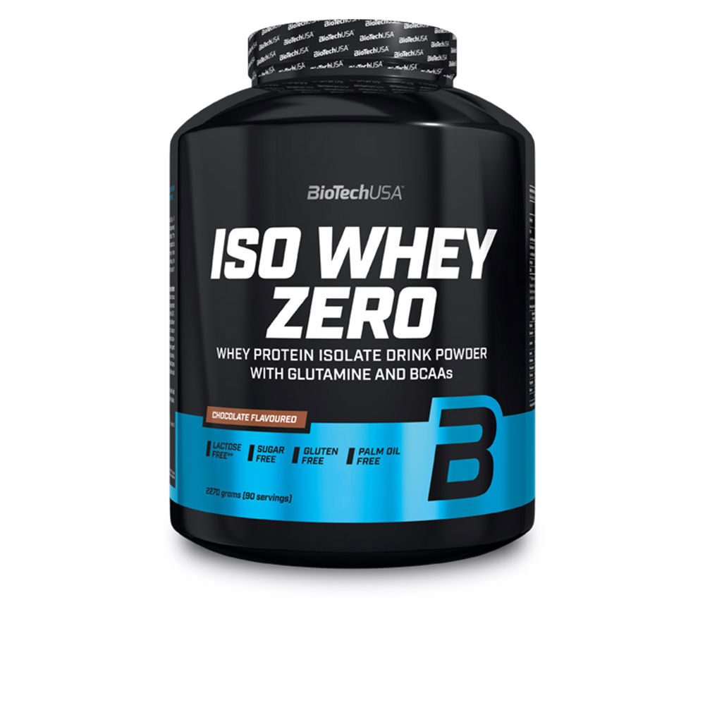 BioTechUSA Iso Whey Zero Eiwitpoeder – Hoogwaardig wei-eiwitisolaat met toegevoegde BCAA's en L-Glutamine voor optimale spierondersteuning.