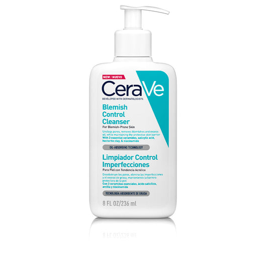 CeraVe BLEMISH Control Cleanser – Zuiverende gezichtsreiniger met salicylzuur voor de acnegevoelige huid