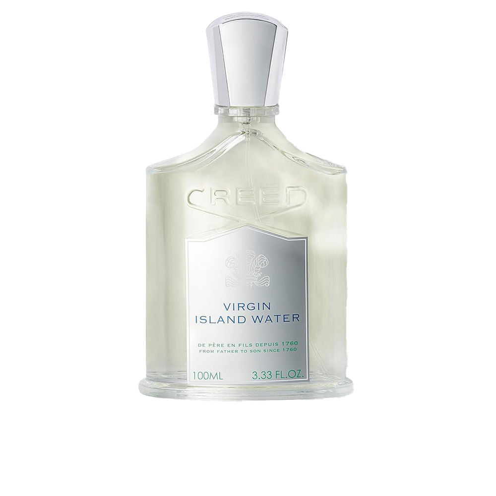 Creed Virgin Island Water Eau de Parfum flacon - exotische unisex parfum met citrus- en kokosaccenten.