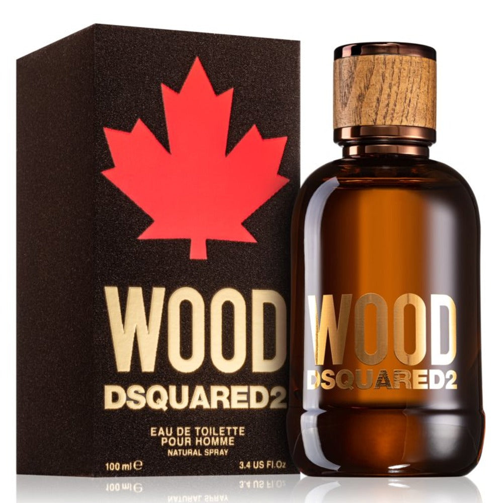 Dsquared2 Wood Pour Homme Eau de Toilette Spray flacon – houtachtig frisse herenparfum+verpakking