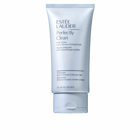 Estée Lauder Perfectly Clean Multi-Action Foam Cleanser/Purifying Mask – Veelzijdige reiniger en masker met rijke schuimtextuur voor een zachte, effectieve reiniging en zuivering van de huid.