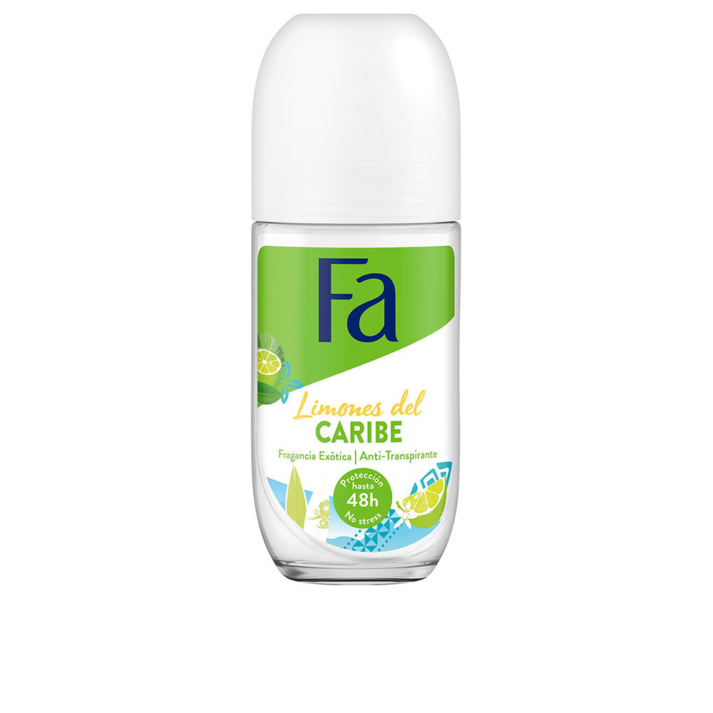 Fa Limones del Caribe Deodorant Roll-On – Langdurige frisheid met een exotische citrusgeur.

