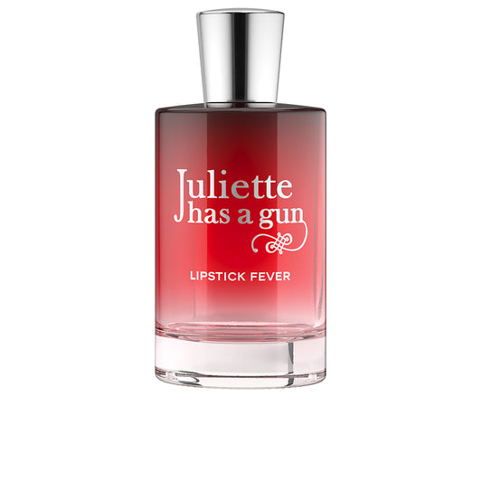 Flacon van Juliette Has A Gun Lipstick Fever Eau de Parfum, een luxe damesgeur met framboos, iris en vanille. Ideaal voor liefhebbers van fruitige en verfijnde parfums.