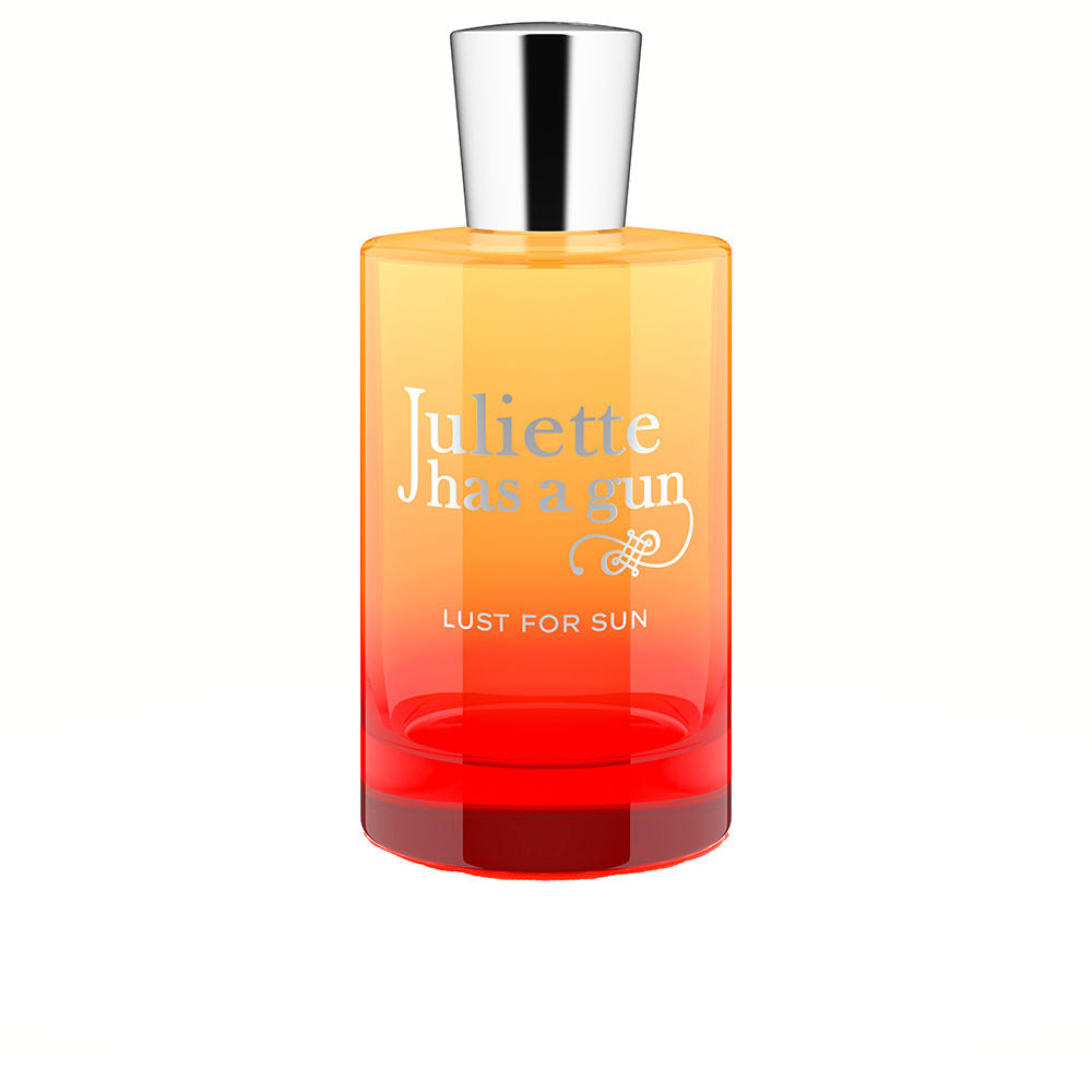 Flacon van Juliette Has A Gun Lust For Sun Eau de Parfum, een luxe damesgeur met bergamot, jasmijn en vanille. Perfect voor zomerse dagen.