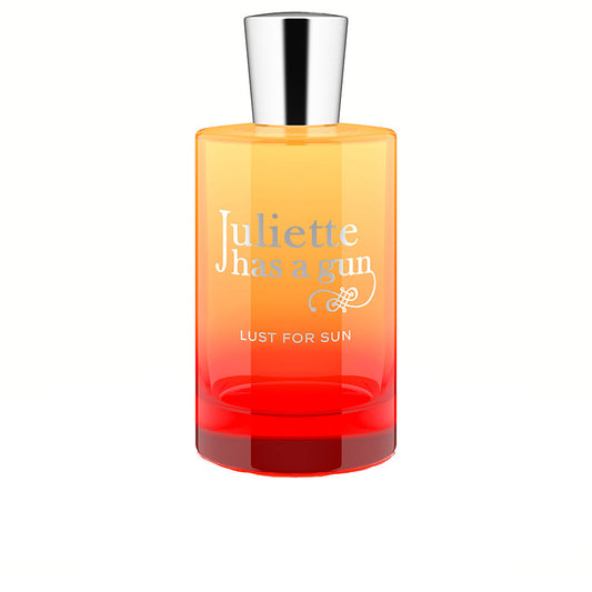 Flacon van Juliette Has A Gun Lust For Sun Eau de Parfum, een luxe damesgeur met bergamot, jasmijn en vanille. Perfect voor zomerse dagen.