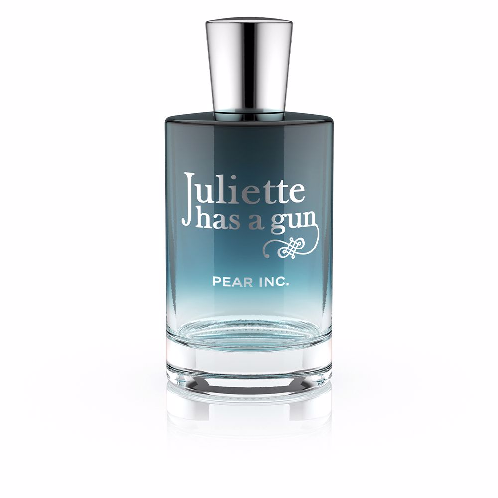 Flacon van Juliette Has A Gun Pear Inc. Eau de Parfum, een luxe nichegeur met peer, muskus en ambroxan. Perfect voor liefhebbers van frisse en verfijnde parfums.