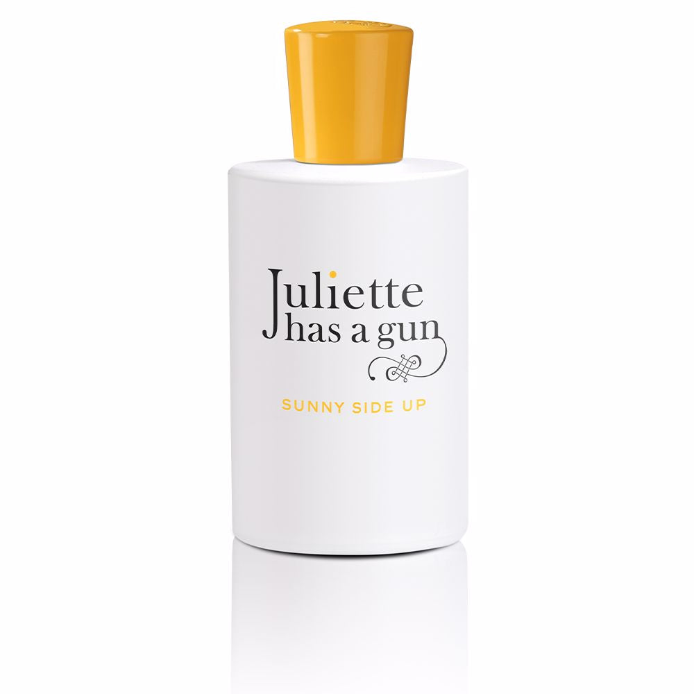 Flacon van Juliette Has A Gun Sunny Side Up Eau de Parfum, een luxe damesgeur met sandelhout, jasmijn en muskus. Perfect voor een vrolijke uitstraling.