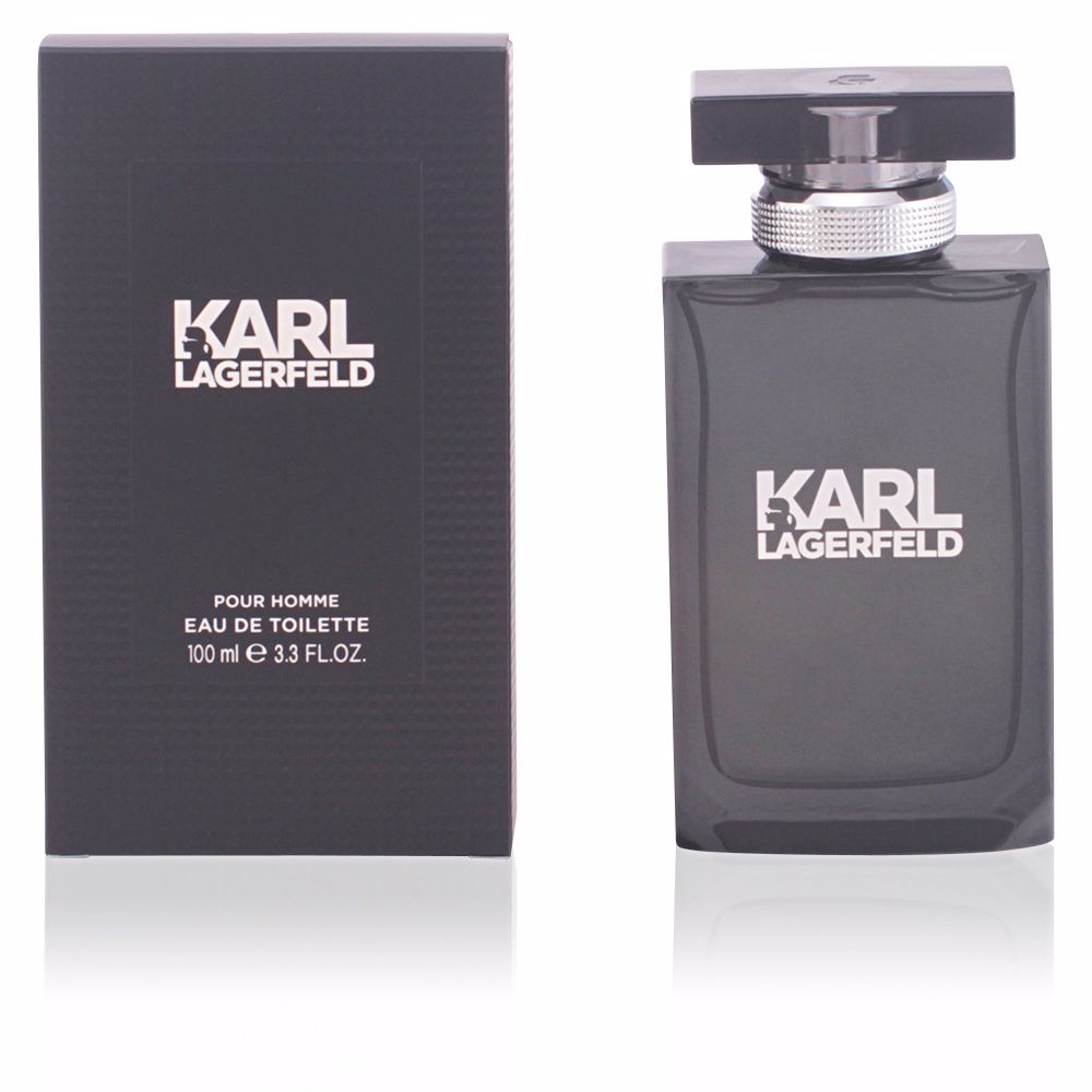 Karl Lagerfeld Pour Homme Eau de Toilette flacon - moderne en verfijnde herenparfum met frisse en houtachtige tonen.