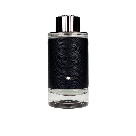 Flacon van Montblanc Explorer Eau de Parfum, een verfijnde herenparfum met bergamot, vetiver en cederhout.