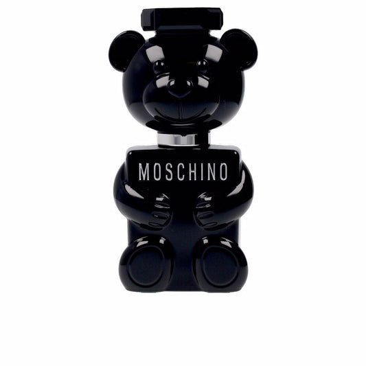 Moschino Toy Boy Eau de Parfum flacon - kruidige en bloemige unisex geur, perfect voor herfst en winter.