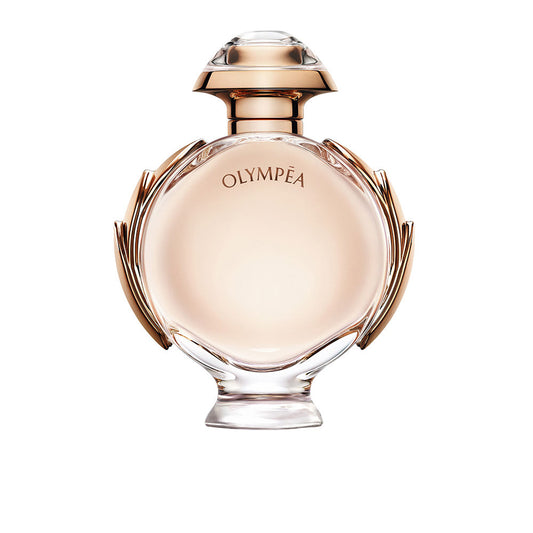 Flacon van Paco Rabanne Olympea Eau de Parfum, een verleidelijke damesgeur met vanille, jasmijn en amber.