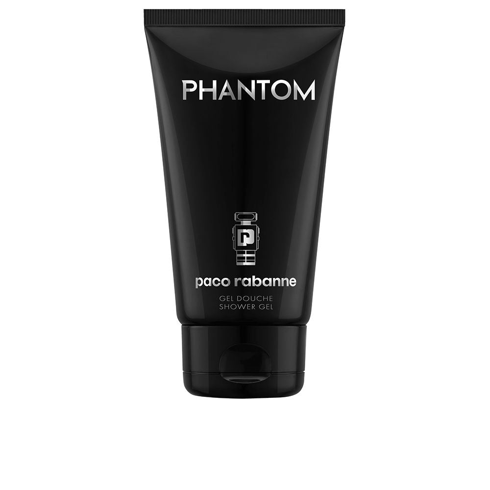 Rabanne Phantom Shower Gel flacon - energieke douchegel met frisse en houtachtige accenten.