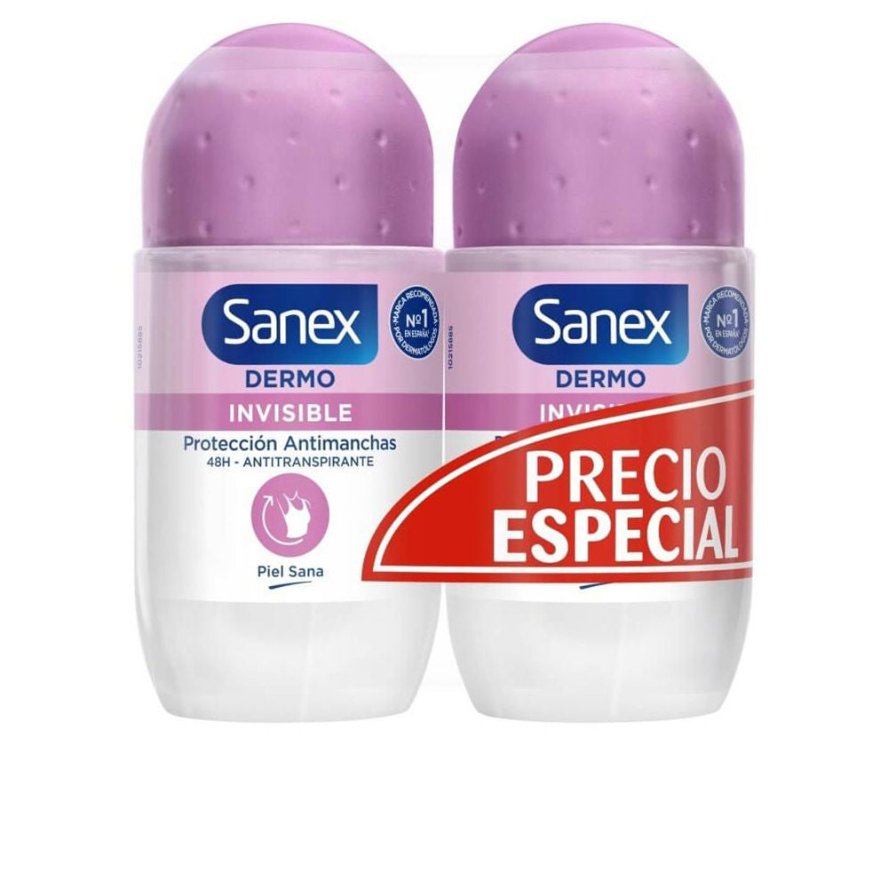 Sanex DERMO INVISIBLE Roll-On Deodorant Duo – Onzichtbare bescherming zonder vlekken