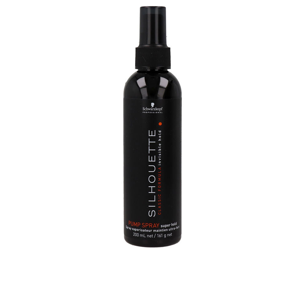 Schwarzkopf Silhouette Super Hold Pumpspray 200 ml – Non-aerosol haarspray voor supersterke hold en natuurlijke glans.