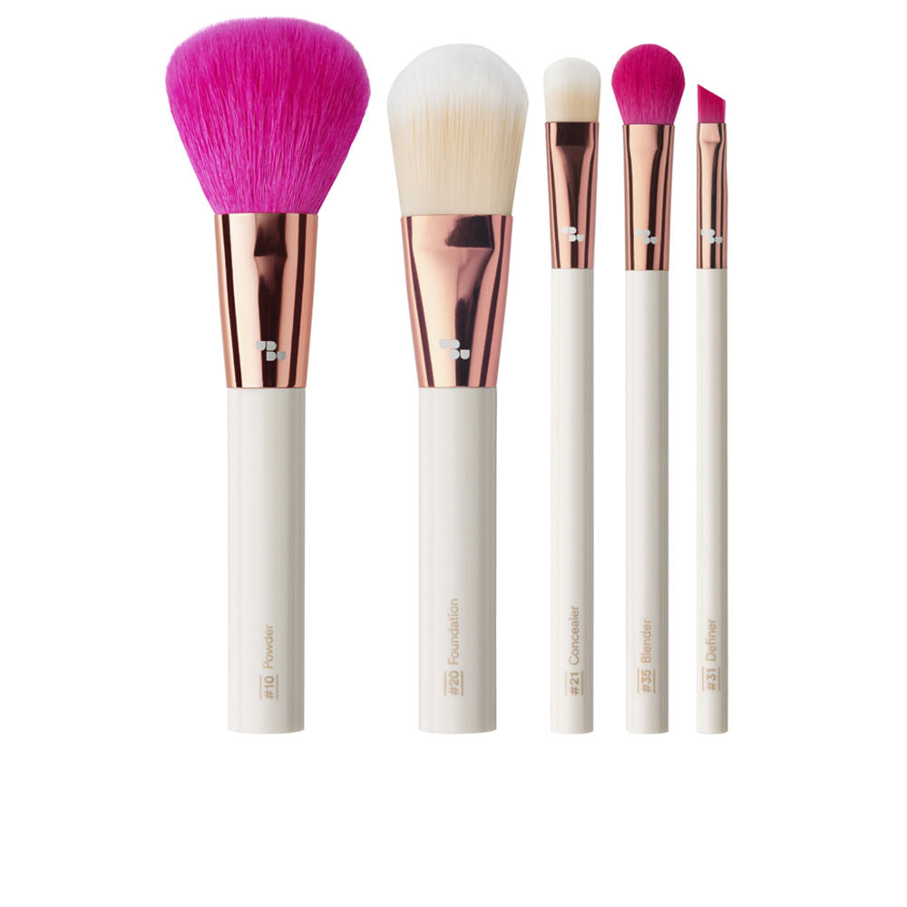 UBU - Urban Beauty United Famous Five Eye and Face Brushes Set – Vijfdelige set met essentiële make-upkwasten voor gezicht en ogen.